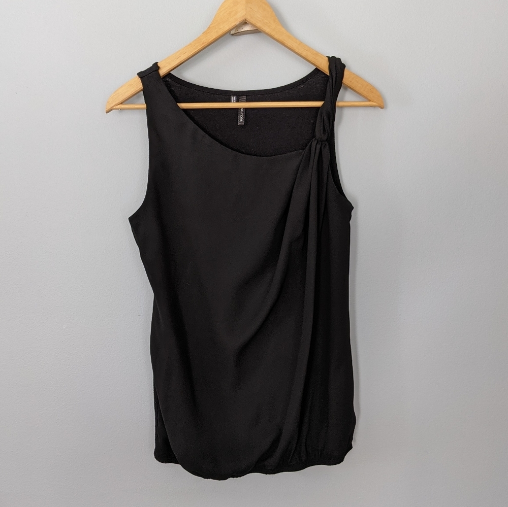 Maurice's Black Sleeveless Asymmetrical Top Size Small